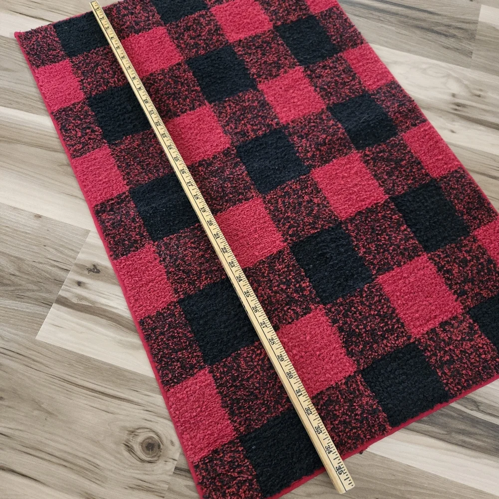 Buffalo Plaid Red and Black Rug